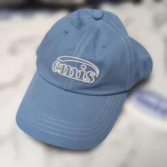 最終お値段!!emis キャップ ロゴ刺繍 水色 韓国 お洒落♡のサムネイル