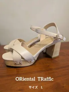 ♥️Oriental Traffic ウッドヒールサンダル L ♥️のサムネイル