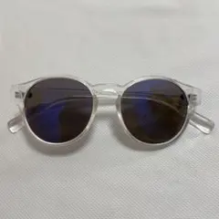クリアフレーム ラウンドサングラス