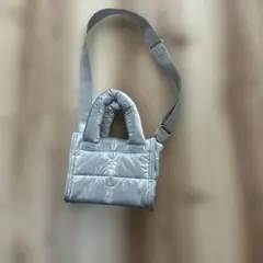 GU ミニパフショルダーバッグ　シルバー