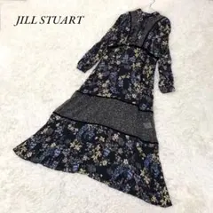 美品JILL STUART ジルスチュアート ミックスフラワープリントワンピース