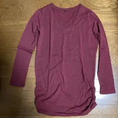 長袖カットソー　長袖Tシャツ　 Vネック　レディースL L 新品未使用品
