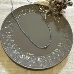 【ハンドメイド】ビーズネックレス＊ブルー　匿名配送