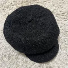 黒 ニット キャスケット