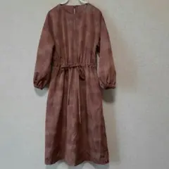 正絹紬★ワンピース★着物リメイク N