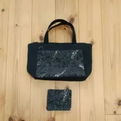 小さめトートバッグとおサイフセット ハンドメイド