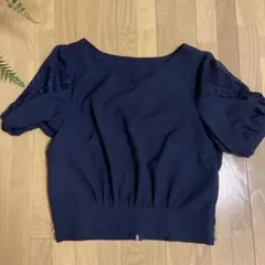 トッコクローゼット　半袖ブラウス　ネイビー