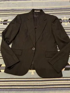 美品　LES MUES 3点セット スーツ　ストライプ　Ｌサイズ　グレー