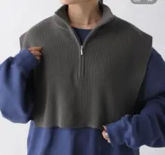 LEPSIM ハイネックZIPケープ ベスト F