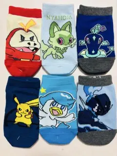 ポケモン　ピカチュウ　キッズ　靴下　6足セットソックス 15cm～20cm