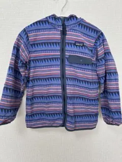 Patagonia フーデッドジャケット 総柄 ブルー　S 130cm