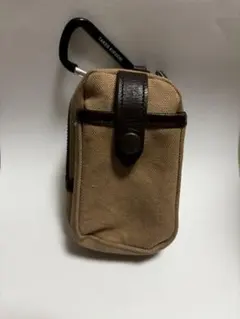 TAKEO KIKUCHI ポーチ ベージュ レザー 小物入れ