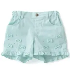 メゾピアノ ミニリボンつき裾フリルショートパンツ　140