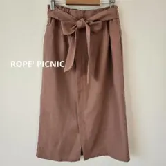 【美品】ロペピクニック　アイラインタイトスカート　38　M　無地　ウエストゴム