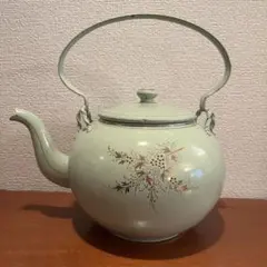 ヴィンテージ 魚モチーフ ホーローケトル レトロポップ Kamenstein風