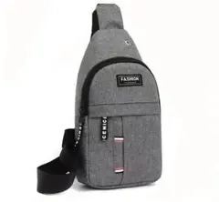 た*り様 メンズ 小型クロスボディバッグ 31㎝ グレー★新品未使用 スポーティ