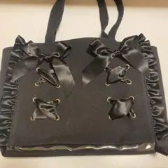 A4 シークレットレースアップトートバッグ ザッカマート ブラック