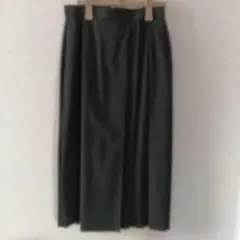 ユニクロ　サイドプリーツナロースカート　黒　L