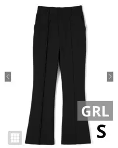 GRL グレイル　フロントタックフレアパンツ　ブラック