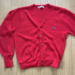 【希少 USA製】60's初期 IZOD ラコステ アクリルカーディガン青ワニ