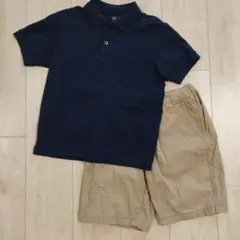 ユニクロ　ポロシャツ短パンセット　130