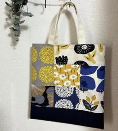 ハンドメイド　パッチワーク ペタンコ トートバッグ　No.26-20