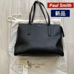 ポールスミス　トートバッグ　本革　ブラック