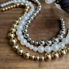 【ゴールド】ボールチェーン 髪飾り 結婚式＊成人式＊卒業式＊発表会