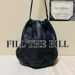 FILLTHE BILL フィルザビル 巾着バッグ ブラック FILL THE BILL / フィルザビル | レザー 巾着バッグ | ブラック