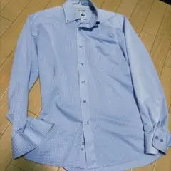 はるやま　アイシャツ　長袖i-shirt ギンガムチェック　ワイシャツ　Yシャツ