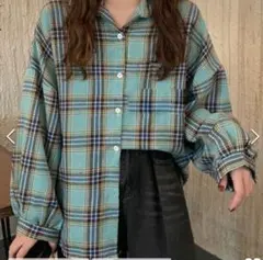 シャツ 長袖 オーバーサイズ