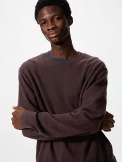 カシミヤクルーネックセーター Dark Brown