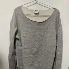 Acne Studios スウェット グレー　切りっぱなし　カットソー　XSのサムネイル