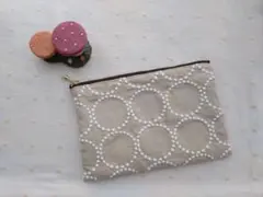 ミナペルホネン　ハンドメイド　tambourine フラットポーチ