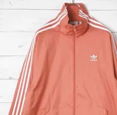 アディダス ナイロンジャケット トレフォイル ロゴ刺繡　立ち襟 内メッシュ XL