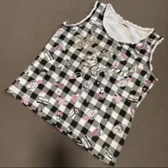 mezzo piano☆160☆チェック柄タンクトップ