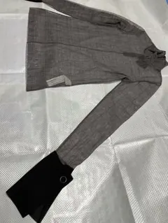 ZARA シースルー チェック柄 スリーブシャツ