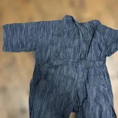 無印良品　ストライプ甚平 Lサイズ ネイビー