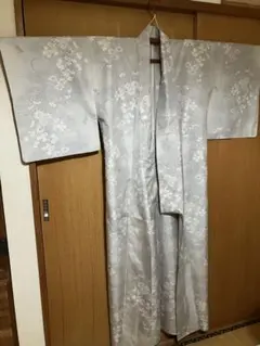 D126＋ D71 本場白大島紬 麻の葉 流水 正絹 着物 袷 - メルカリ