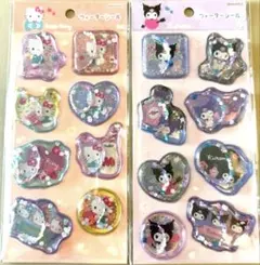 【正規品】キティー　クロミ　ウォーターシール２枚セット
