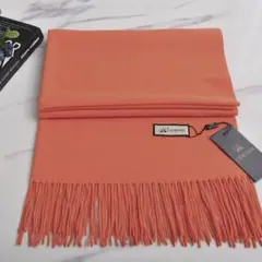 ふわふわ大判ストール　オレンジ　マフラー　レディース　メンズ