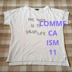 COMME CA ISM 半袖カットソー ホワイト 11号のサムネイル