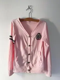 00's y2k 平成女児　スクール風　カーディガン　ワッペン　レタード