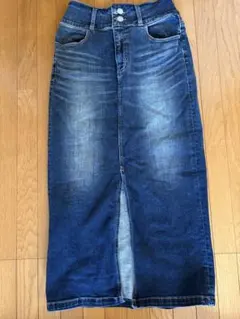 美品 AZUL by Moussy デニム ハイウエスト ロングスカート