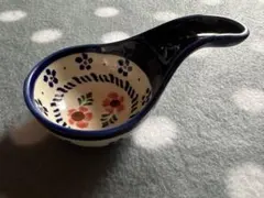 ポーリッシュポタリー　花柄陶器ハンドル付ボウル　小鉢のサムネイル