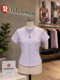 lululemon フルジップジャケット 総柄 ホワイト、サイズ12 - メルカリ