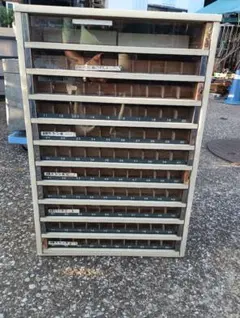 4255）糸販売木製ケース　　手芸 店舗什器 昭和レトロ アンティーク レトロな刺しゅう糸 ケース 店舗什器