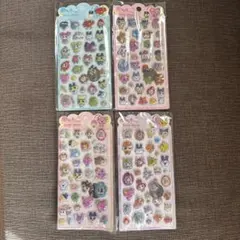 【４枚セット】たまごっち　ぷっくりシール　立体シール　ポップシール　海外製