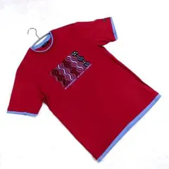 美品✨️BURBERRY BLACK LABEL　レッド　Tシャツ　M
