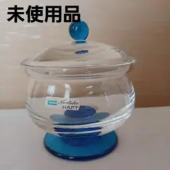 未使用】琉球ガラス キャニスター 蓋付き 小物入れ 菓子入れ ブルー